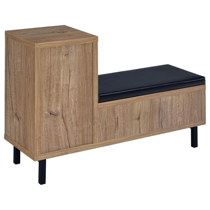 Teller 1-door Entryway Shoe Storage Cabinet Natural Oak - Orbit Furniture (Richmond,BC)
