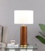 Aziel Drum Shade Bedside Table Lamp Cappuccino and Gold - Orbit Furniture (Richmond,BC)