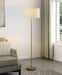Ramiro Drum Shade Floor Lamp Gold - Orbit Furniture (Richmond,BC)