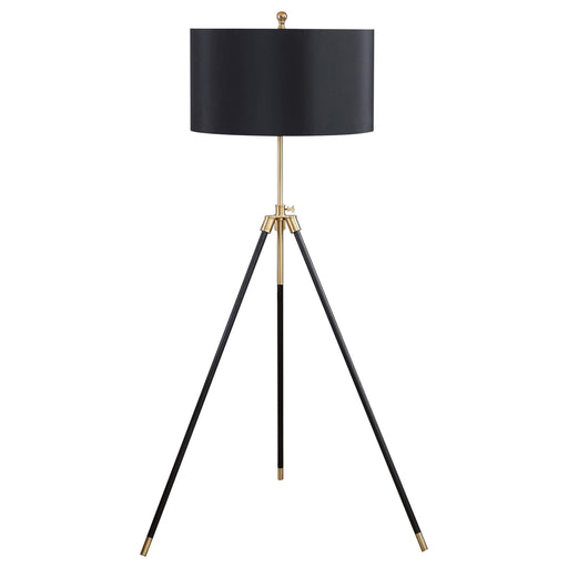 Zabka Tripod Floor Lamp Black and Gold - Orbit Furniture (Richmond,BC)