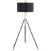 Zabka Tripod Floor Lamp Black and Gold - Orbit Furniture (Richmond,BC)