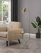 Jodie Round Base Floor Lamp Antique Brass and Grey - Orbit Furniture (Richmond,BC)