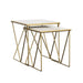 Bette 2-piece Nesting Table Set White and Gold - Orbit Furniture (Richmond,BC)