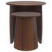 Yency 2-piece Round Mango Wood Nesting Table Set Dark Brown - Orbit Furniture (Richmond,BC)
