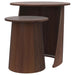 Yency 2-piece Round Mango Wood Nesting Table Set Dark Brown - Orbit Furniture (Richmond,BC)