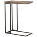 Rudy Snack Table with Power Outlet Gunmetal and Antique Brown - Orbit Furniture (Richmond,BC)