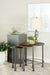 Deja 3-piece Round Nesting Table Natural and Gunmetal - Orbit Furniture (Richmond,BC)