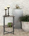 Axel Round Accent Table with Open Shelf Natural and Gunmetal - Orbit Furniture (Richmond,BC)