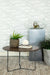 Yaritza Round Accent Table with Triangle Wire Base Natural and Gunmetal - Orbit Furniture (Richmond,BC)