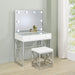 Eliza 2-piece Vanity Set with Hollywood Lighting White and Chrome - Orbit Furniture (Richmond,BC)