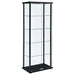 Delphinium 5-shelf Glass Curio Cabinet Black and Clear - Orbit Furniture (Richmond,BC)