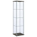 Bellatrix Rectangular 4-shelf Curio Cabinet Cappuccino and Clear - Orbit Furniture (Richmond,BC)