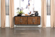 Borman 4-door Wooden Accent Cabinet Walnut and Black - Orbit Furniture (Richmond,BC)
