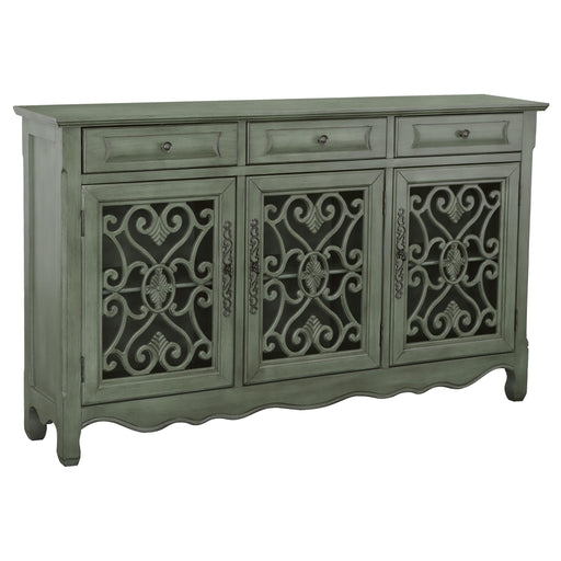 Madeline 3-door Accent Cabinet Antique Green - Orbit Furniture (Richmond,BC)
