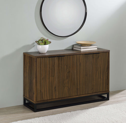 Ryatt 4-door Engineered Wood Accent Cabinet Dark Pine - Orbit Furniture (Richmond,BC)