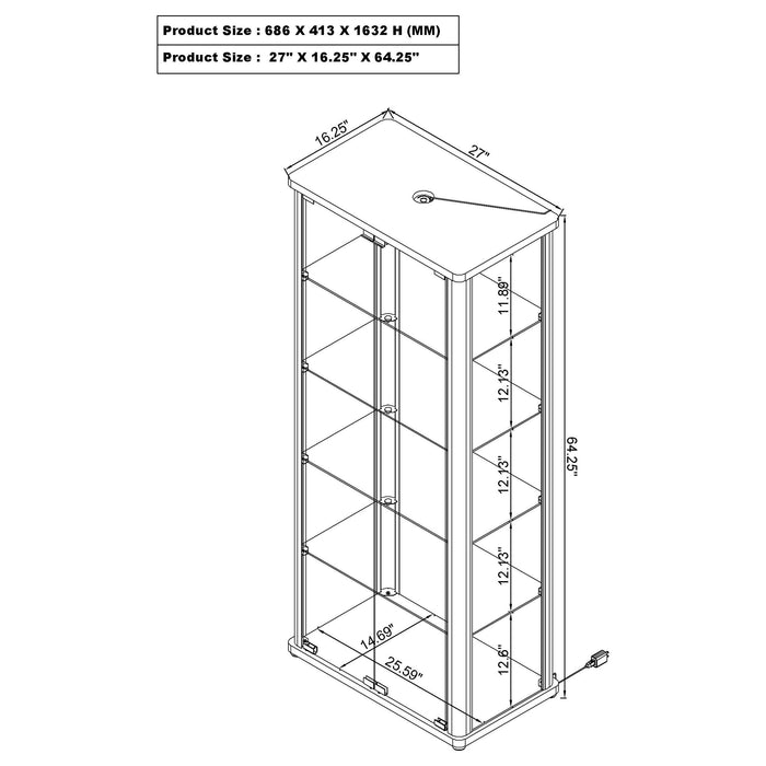 Aero Curio Cabinet - Orbit Furniture (Richmond,BC)