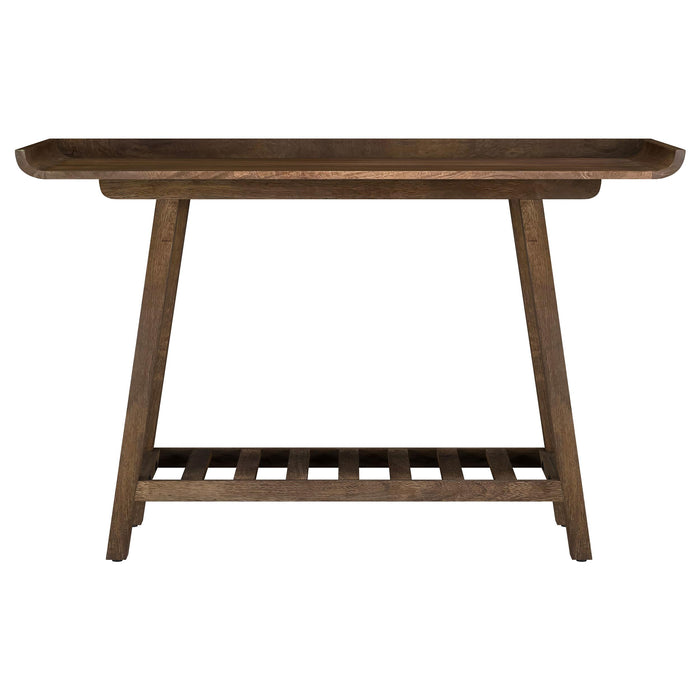 Ornelas 46-inch Console Table with Slatted Shelf Mango Brown - Orbit Furniture (Richmond,BC)