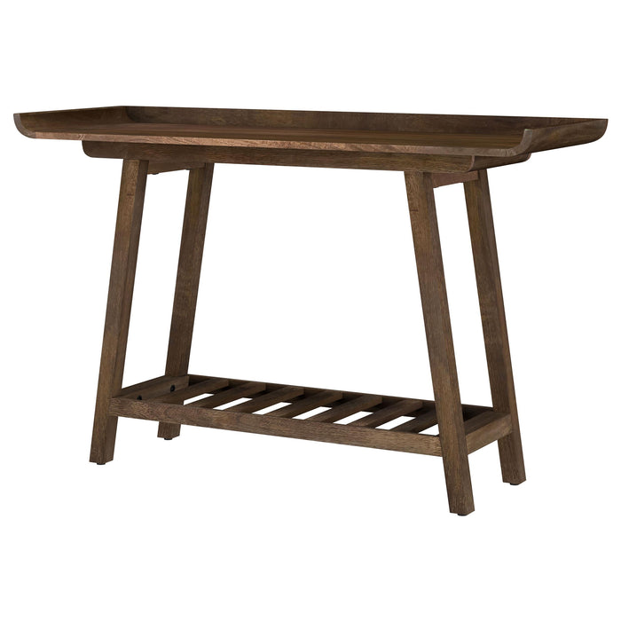 Ornelas 46-inch Console Table with Slatted Shelf Mango Brown - Orbit Furniture (Richmond,BC)