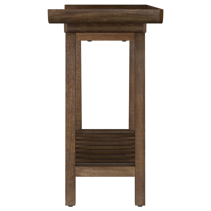 Ornelas 46-inch Console Table with Slatted Shelf Mango Brown - Orbit Furniture (Richmond,BC)