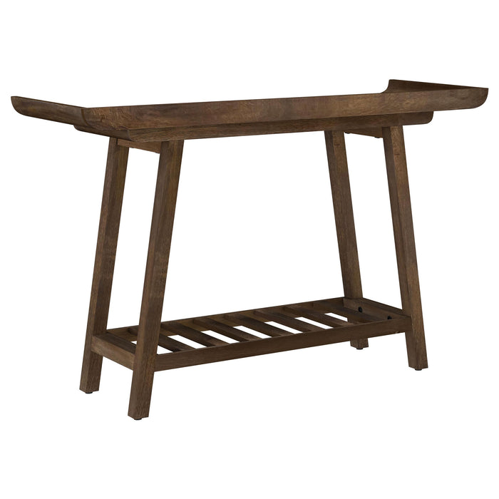 Ornelas 46-inch Console Table with Slatted Shelf Mango Brown - Orbit Furniture (Richmond,BC)