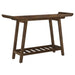 Ornelas 46-inch Console Table with Slatted Shelf Mango Brown - Orbit Furniture (Richmond,BC)
