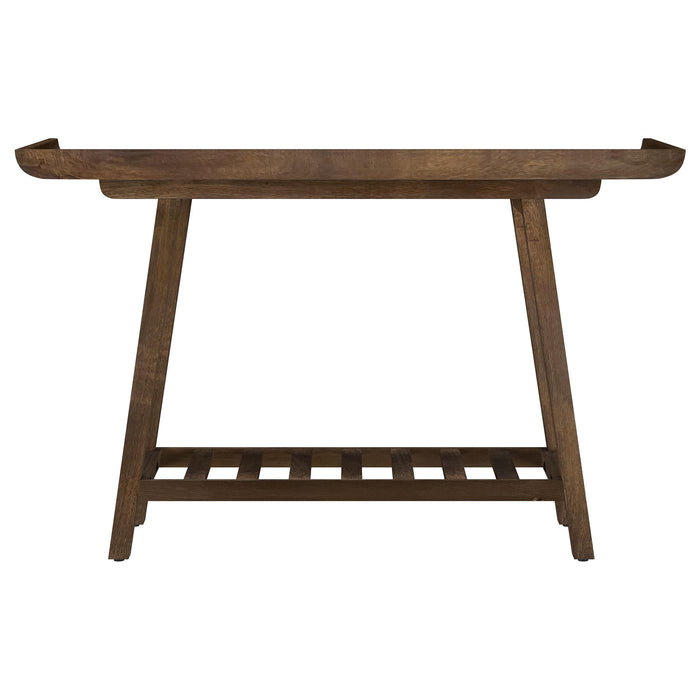 Ornelas 46-inch Console Table with Slatted Shelf Mango Brown - Orbit Furniture (Richmond,BC)