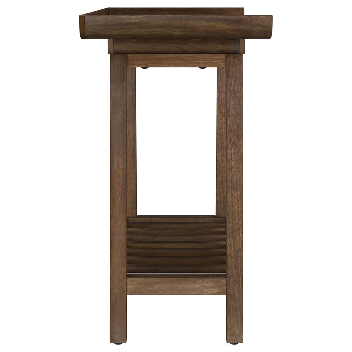 Ornelas 46-inch Console Table with Slatted Shelf Mango Brown - Orbit Furniture (Richmond,BC)