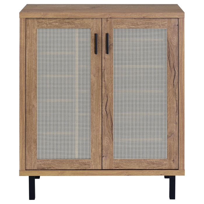 Teller 2-door Shoe Storage Cabinet Natural Oak - Orbit Furniture (Richmond,BC)