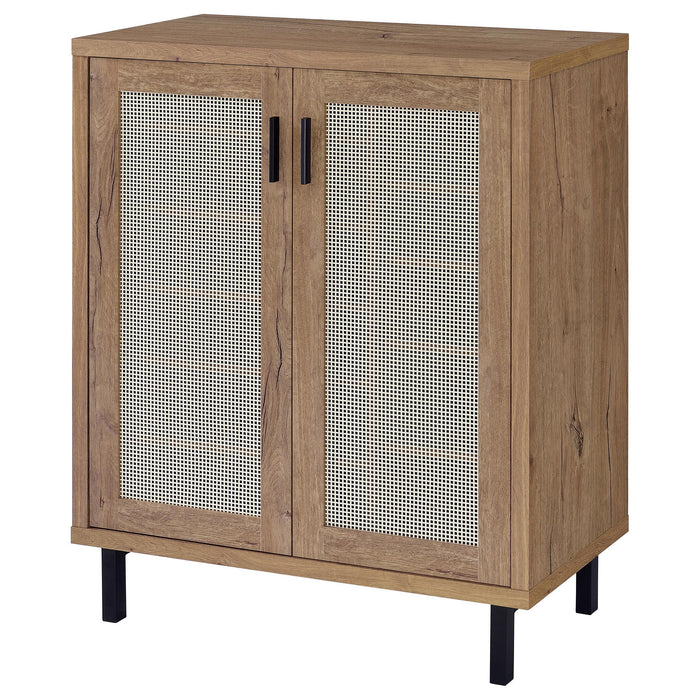 Teller 2-door Shoe Storage Cabinet Natural Oak - Orbit Furniture (Richmond,BC)