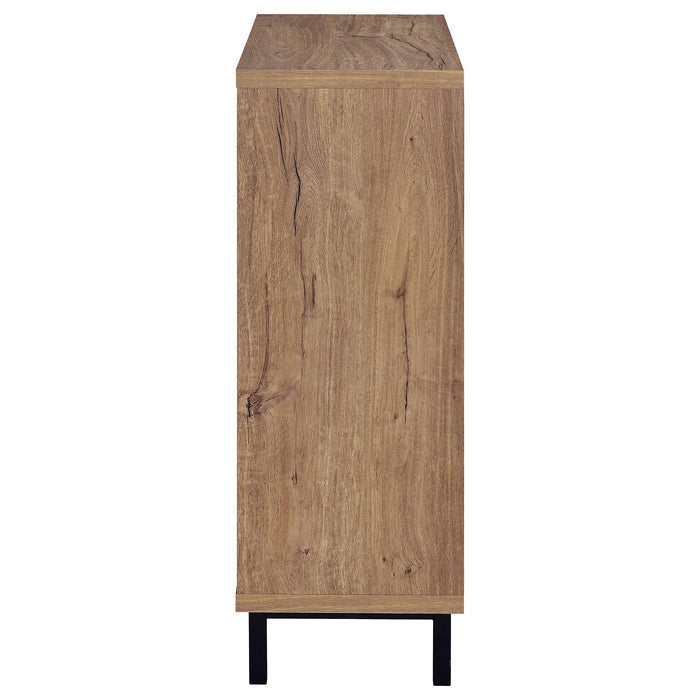 Teller 2-door Shoe Storage Cabinet Natural Oak - Orbit Furniture (Richmond,BC)