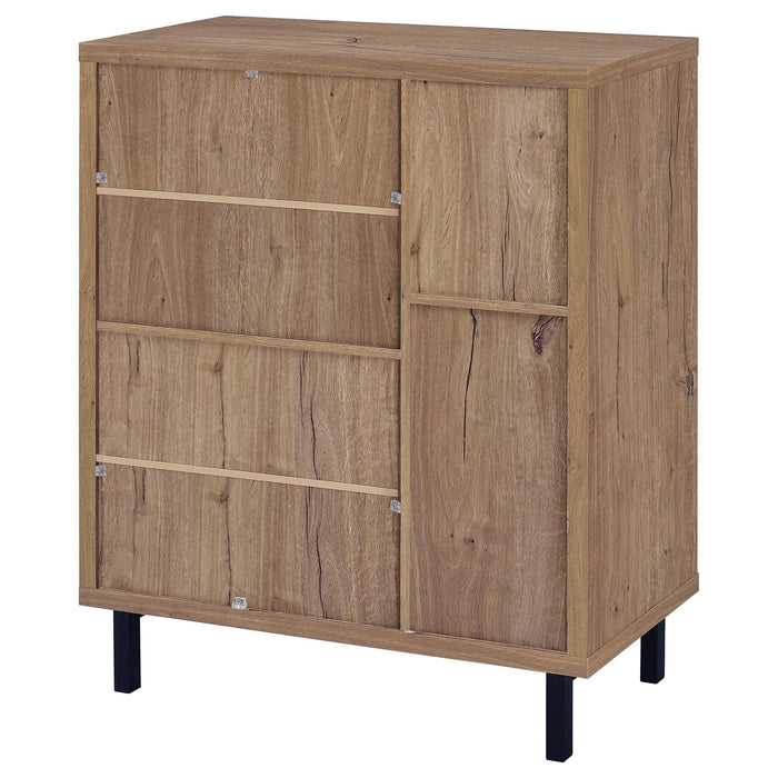 Teller 2-door Shoe Storage Cabinet Natural Oak - Orbit Furniture (Richmond,BC)