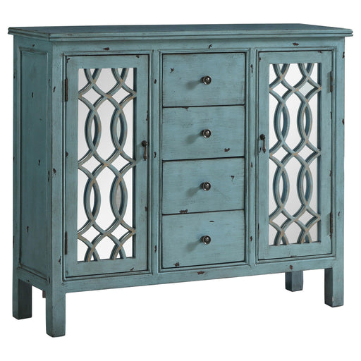 Rue 4-drawer Accent Cabinet Antique Blue - Orbit Furniture (Richmond,BC)
