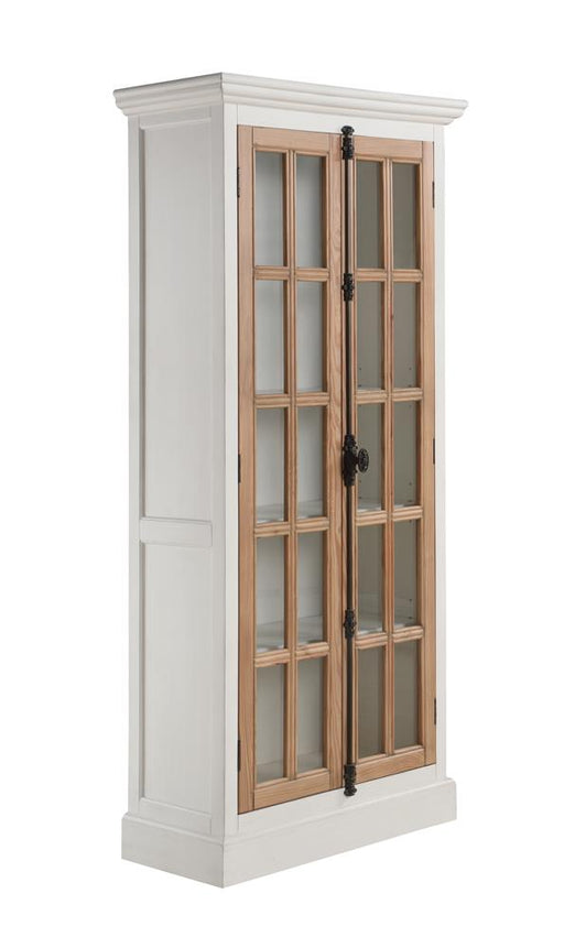 Tammi 2-door Tall Cabinet Antique White and Brown - Orbit Furniture (Richmond,BC)