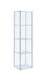 Bellatrix Rectangular 4-shelf Curio Cabinet White and Clear - Orbit Furniture (Richmond,BC)
