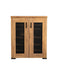 Bristol Metal Mesh Door Accent Cabinet Golden Oak - Orbit Furniture (Richmond,BC)