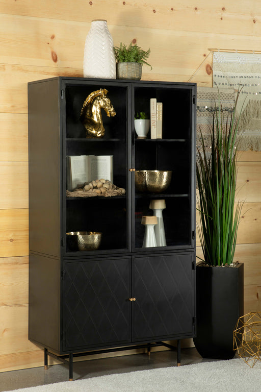 Santiago Rectangular 4-door Cabinet Matte Black - Orbit Furniture (Richmond,BC)