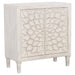 Clarkia Accent Cabinet with Floral Carved Door White - Orbit Furniture (Richmond,BC)
