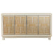 Voula Rectangular 4-door Accent Cabinet White and Gold - Orbit Furniture (Richmond,BC)
