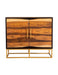 Zara 2-door Accent Cabinet Black Walnut and Gold - Orbit Furniture (Richmond,BC)