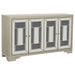 Toula 4-door Accent Cabinet Smoke and Champagne - Orbit Furniture (Richmond,BC)