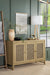Zamora Rectangular 3-door Accent Cabinet Natural - Orbit Furniture (Richmond,BC)