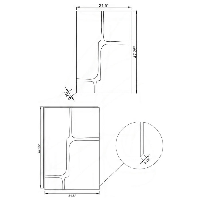 Kimberly Wall Mirror - Orbit Furniture (Richmond,BC)