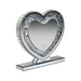 Euston Heart Shape Table Mirror Silver - Orbit Furniture (Richmond,BC)