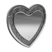 Aiko Heart Shape Wall Mirror Silver - Orbit Furniture (Richmond,BC)