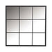 Quetzal Square Window Pane Wall Mirror Black - Orbit Furniture (Richmond,BC)