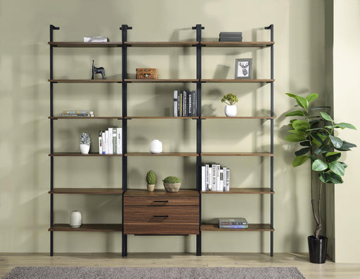 Owens 3-piece 96-inch Wall Mounted Bookshelf Set Walnut - Orbit Furniture (Richmond,BC)