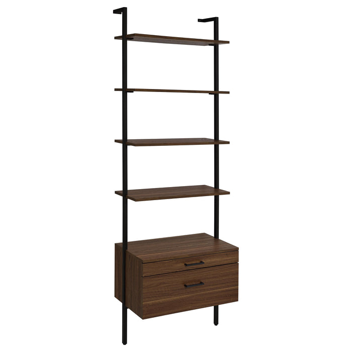 Owens 3-piece 96-inch Wall Mounted Bookshelf Set Walnut - Orbit Furniture (Richmond,BC)