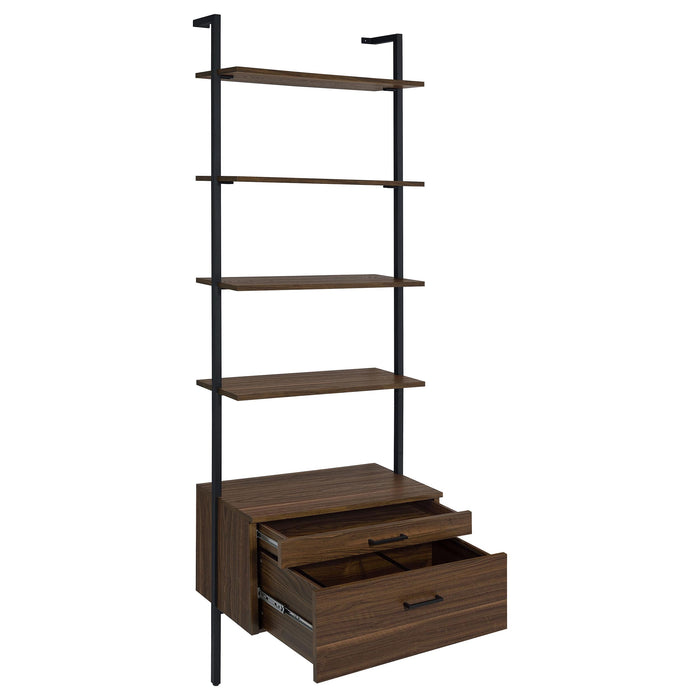 Owens 3-piece 96-inch Wall Mounted Bookshelf Set Walnut - Orbit Furniture (Richmond,BC)