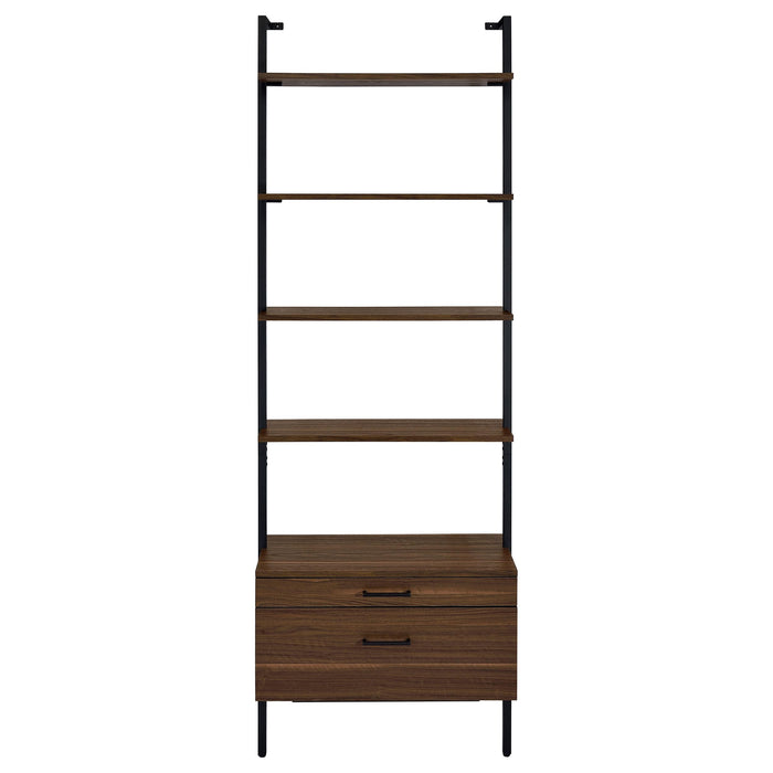 Owens 3-piece 96-inch Wall Mounted Bookshelf Set Walnut - Orbit Furniture (Richmond,BC)
