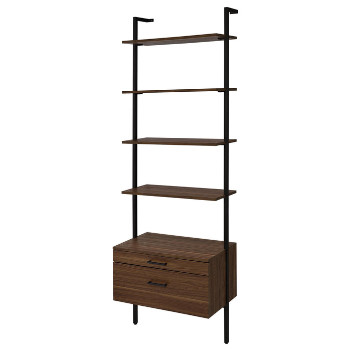 Owens 3-piece 96-inch Wall Mounted Bookshelf Set Walnut - Orbit Furniture (Richmond,BC)